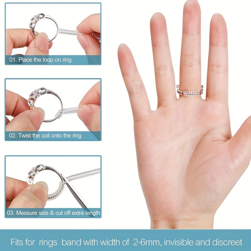 2 Sizes Ring Size Adjuster Suitable For Loose Ring Any Ring - Temu