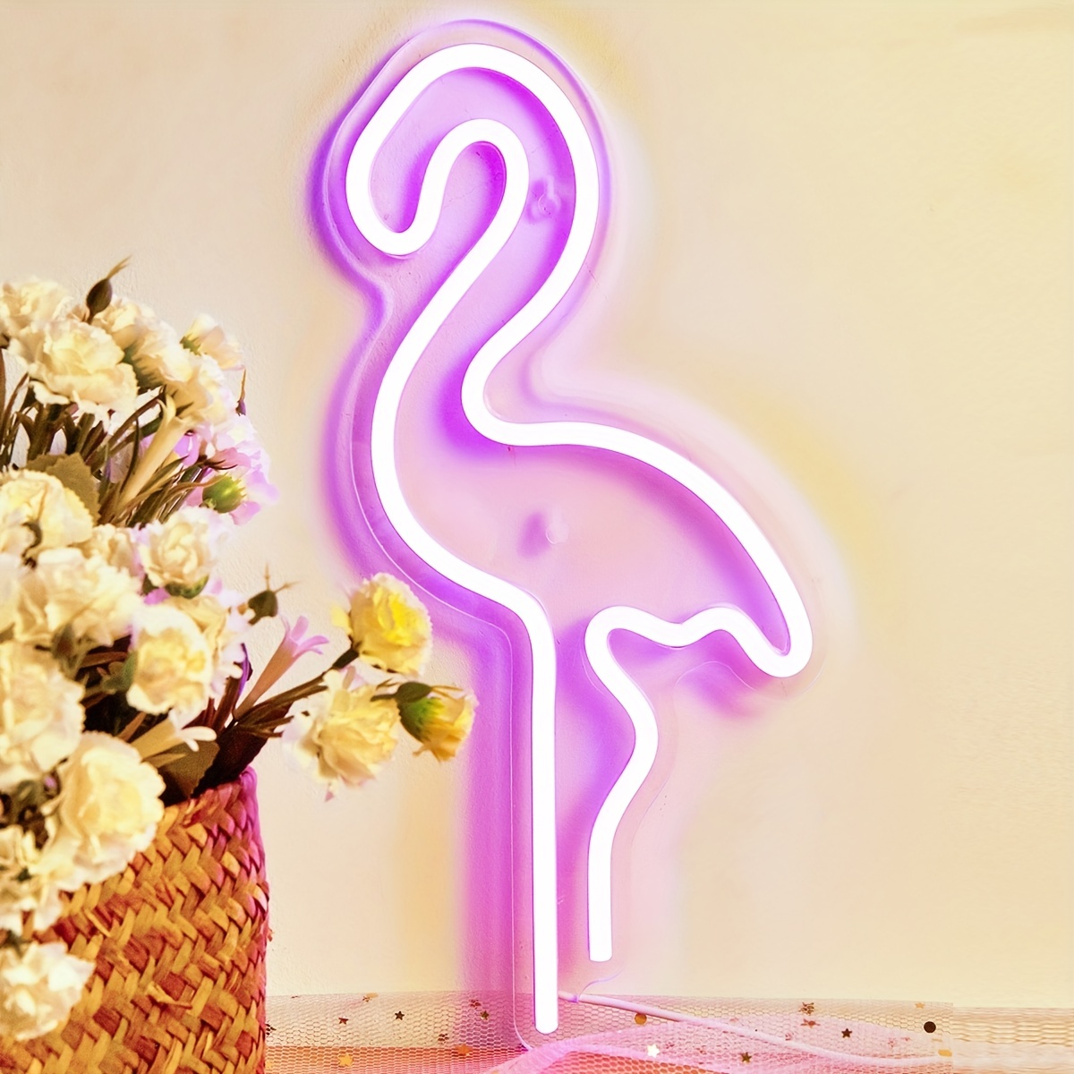 Flamingo Led Neon Sign 5v Usb Powered Neon Light Switch Temu