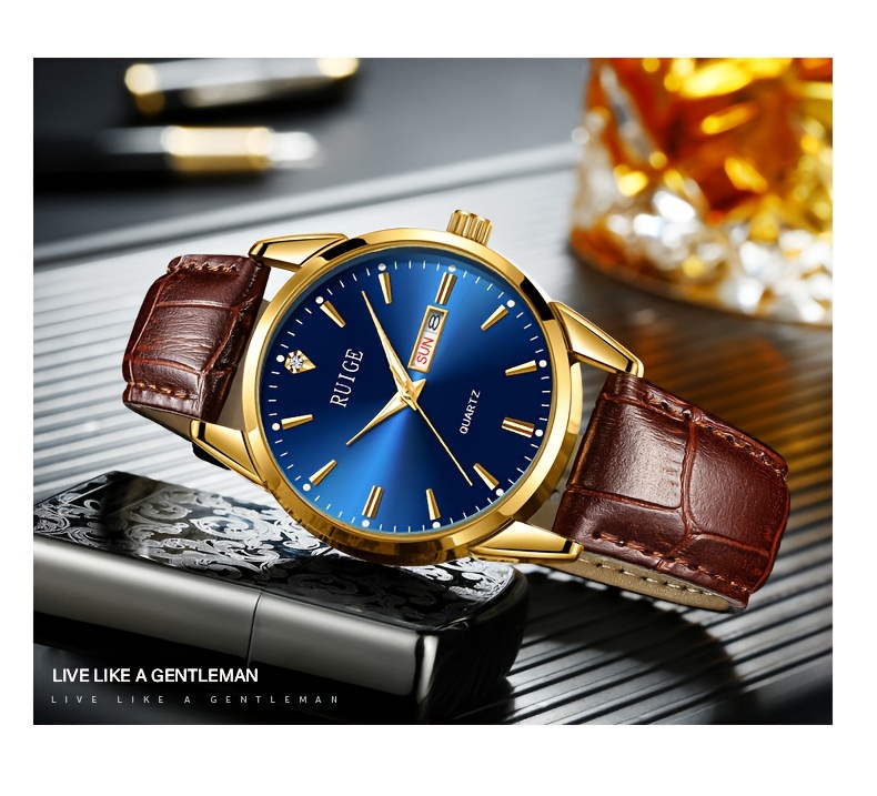 mens quartz watch leisure business fashion watch details 7