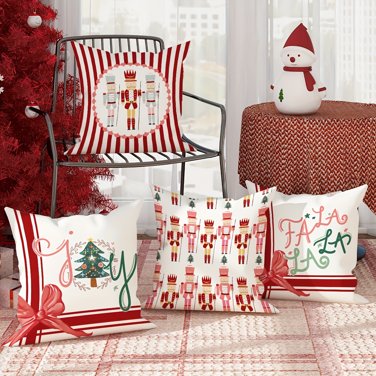 Christmas Pillow Covers Nutcracker Christmas Tree - Temu