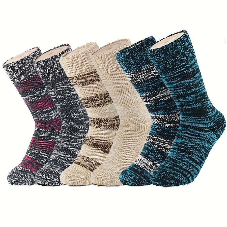 Striped Fuzzy Socks Comfy Warm Tube Socks Women's - Temu