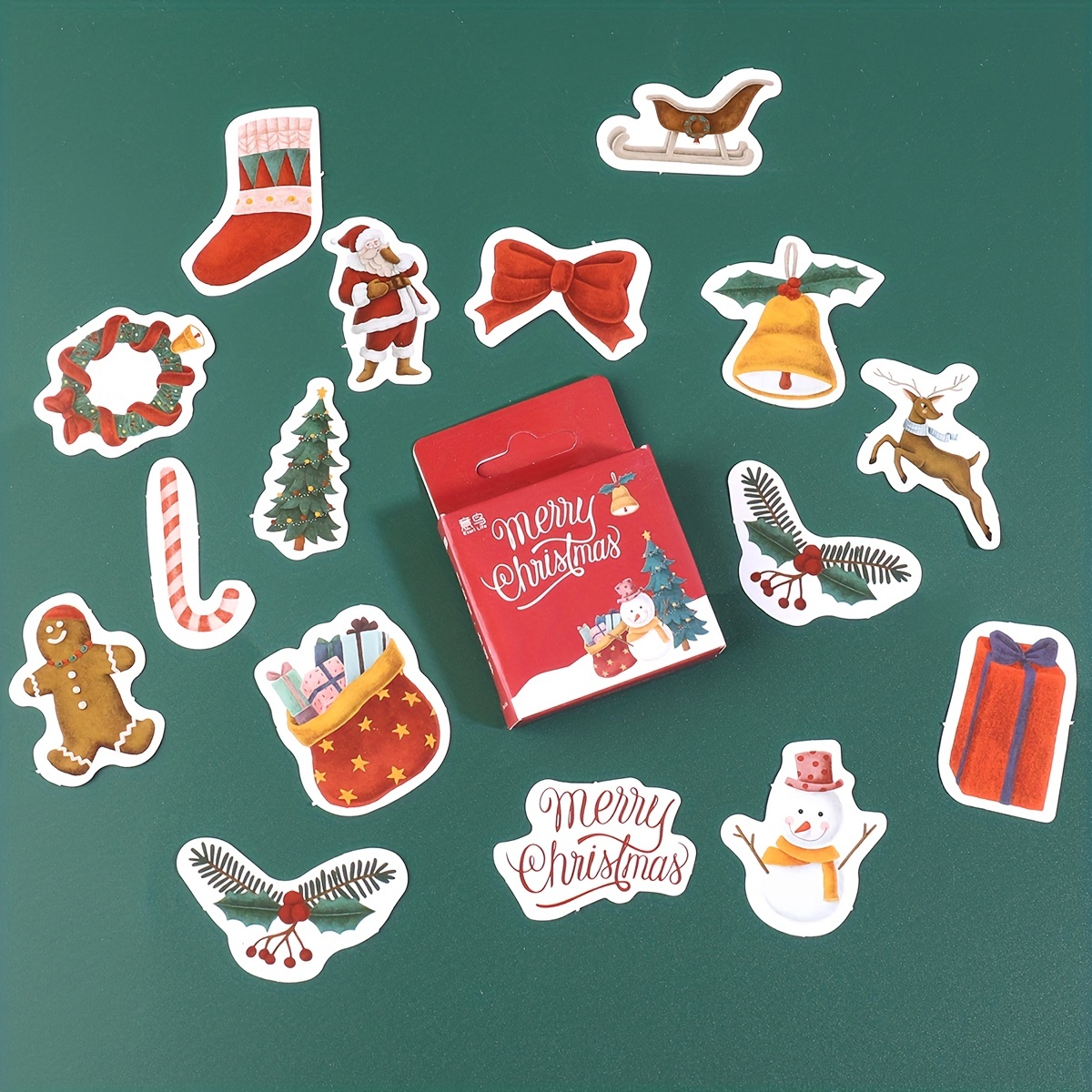 46PCS Christmas Party Stickers: Crafts, Labels Decorations