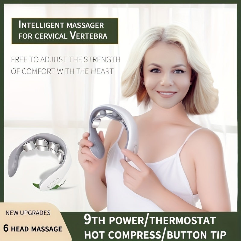 Smart 6 Heads Neck Massager & Cervical Massager (Electric And Rechargable)