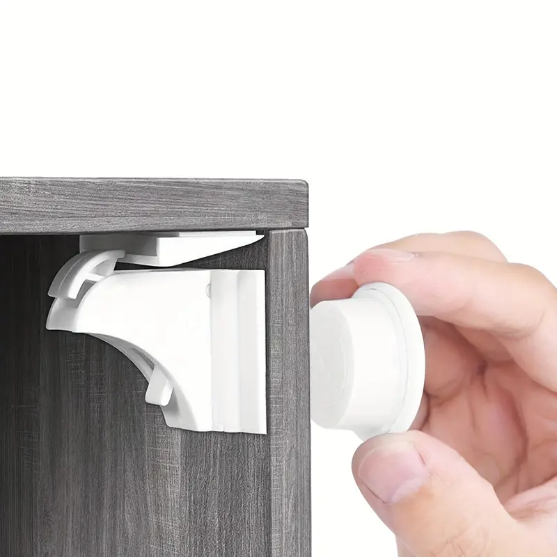 Safety Adhesive Magnetic Cabinet Locks Fácil Instalar En - Temu
