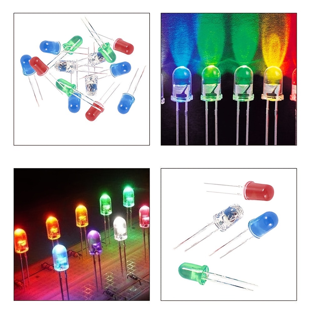 Kit surtido de diodos emisores de luz LED de 500 piezas, diodo difundido de  bajo voltaje para circuito de PCB DIY, luces indicadoras