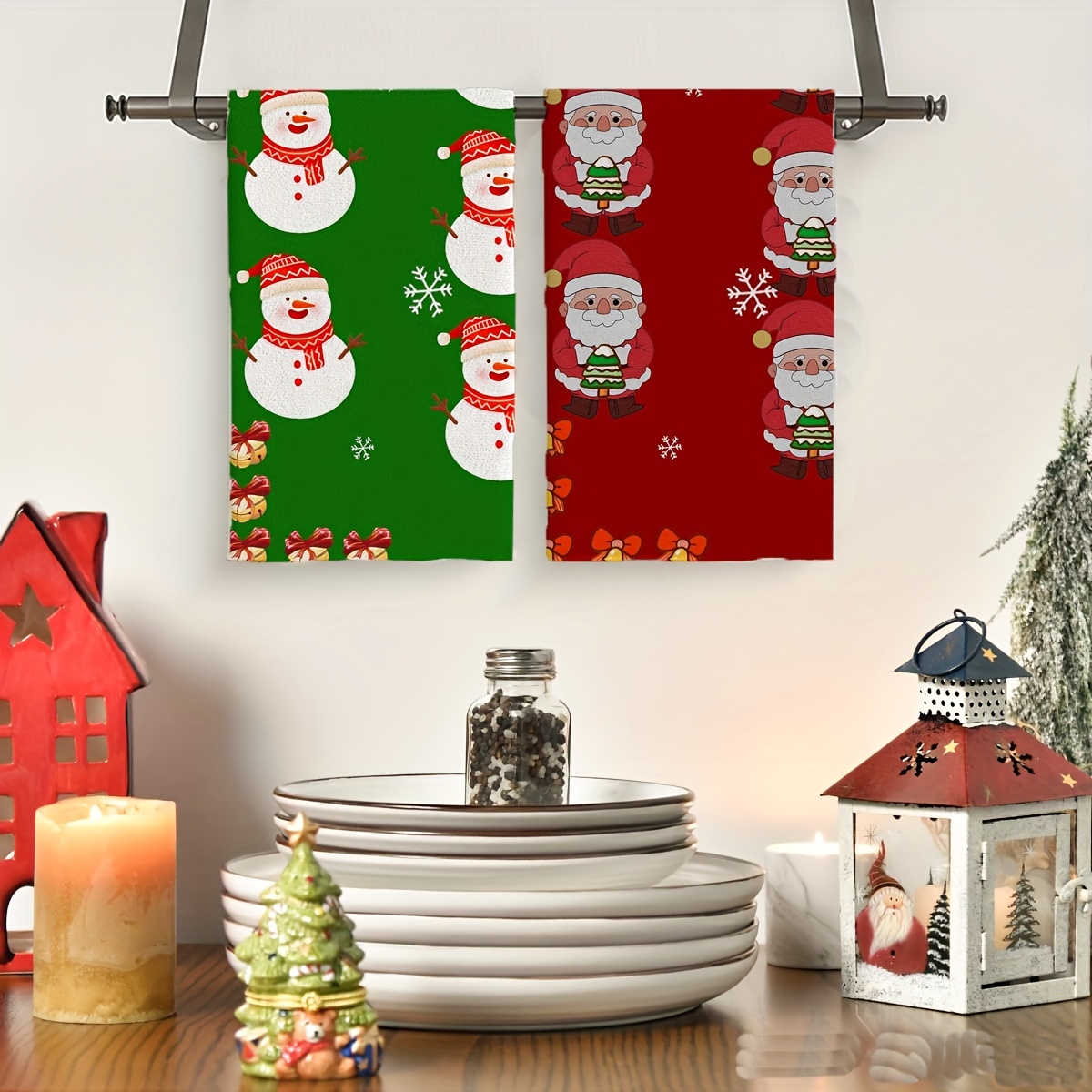 Christmas Snowman Dish Towels Soft Absorbent Kitchen Towel - Temu