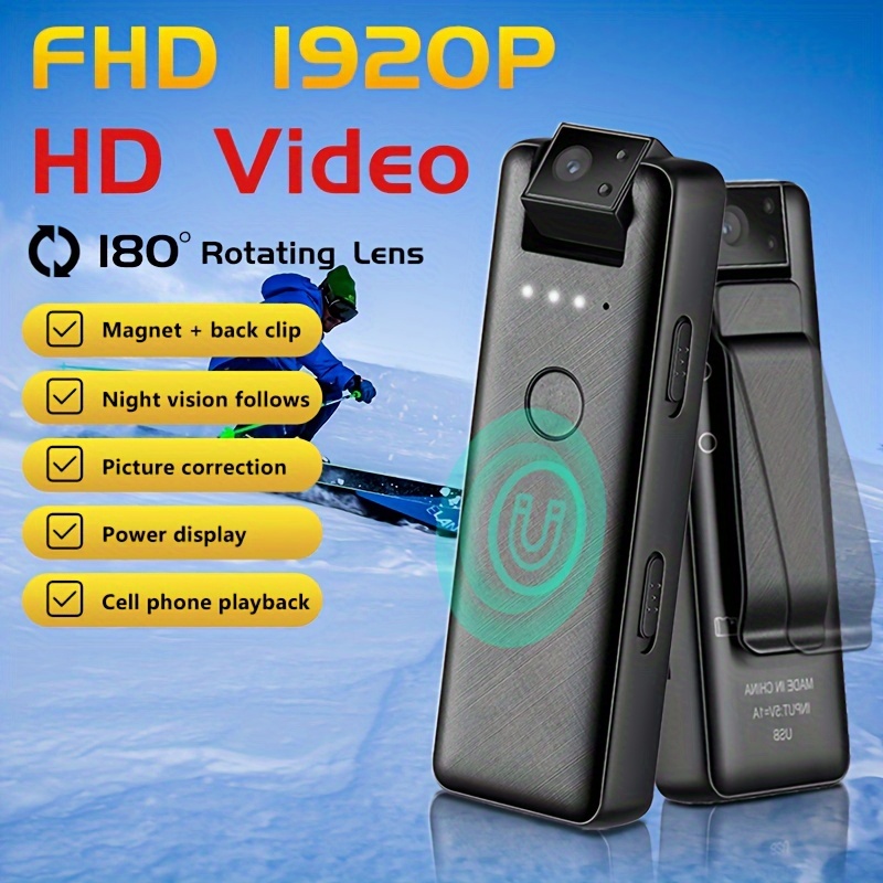 Mini Camera Night Vision Hd 1080p Wireless Body Cam Digital Micro Bodycam  Video Samll Wearable Bodycam Discreet Sports Camcorder