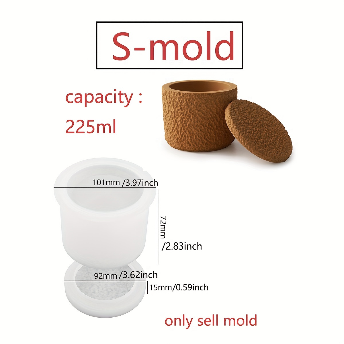 1pc Vaso Candela Cemento Stampo In Silicone Rotondo - Temu Switzerland