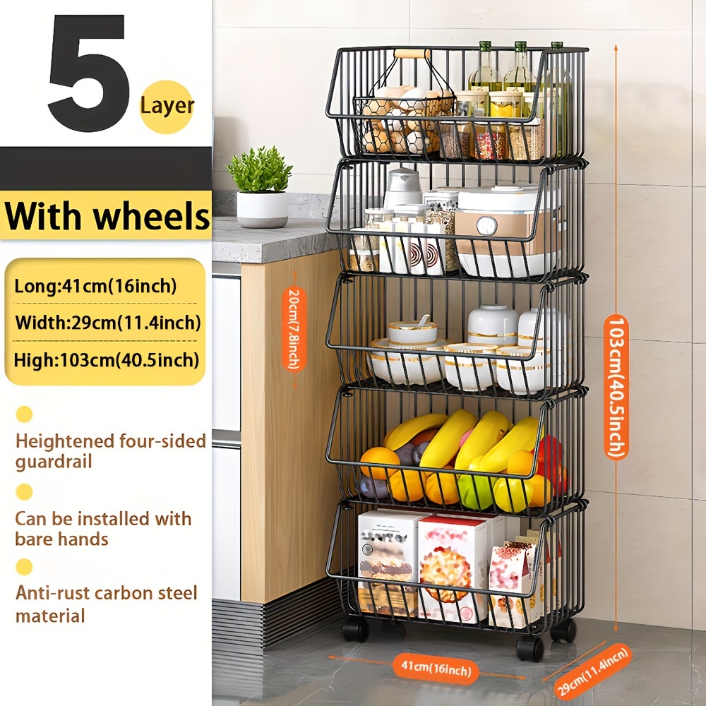 DIY Z Shelf 3 Tier Trolley for 4L Basket Storage - The Carpenter's