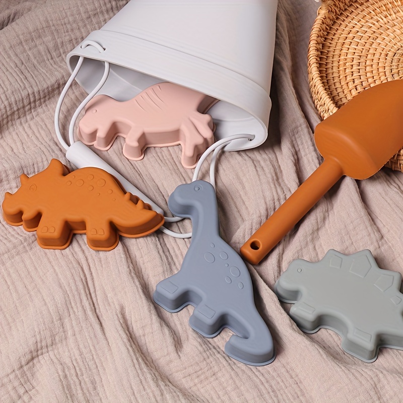 Set de Jouets de Plage et de Sable en silicone - Dinosaures