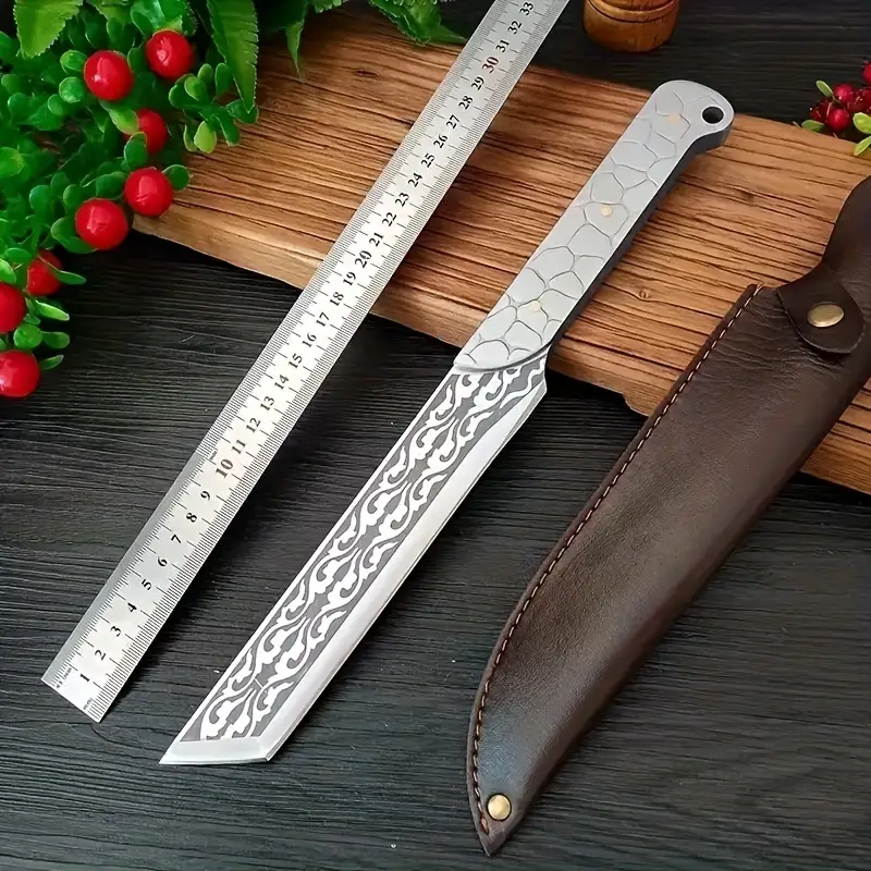 1pc sharp chopping knife multi purpose chef knife for vegetable meat cutting stainless steel sharp pocket knife for outdoor camping hiking picnic details 0