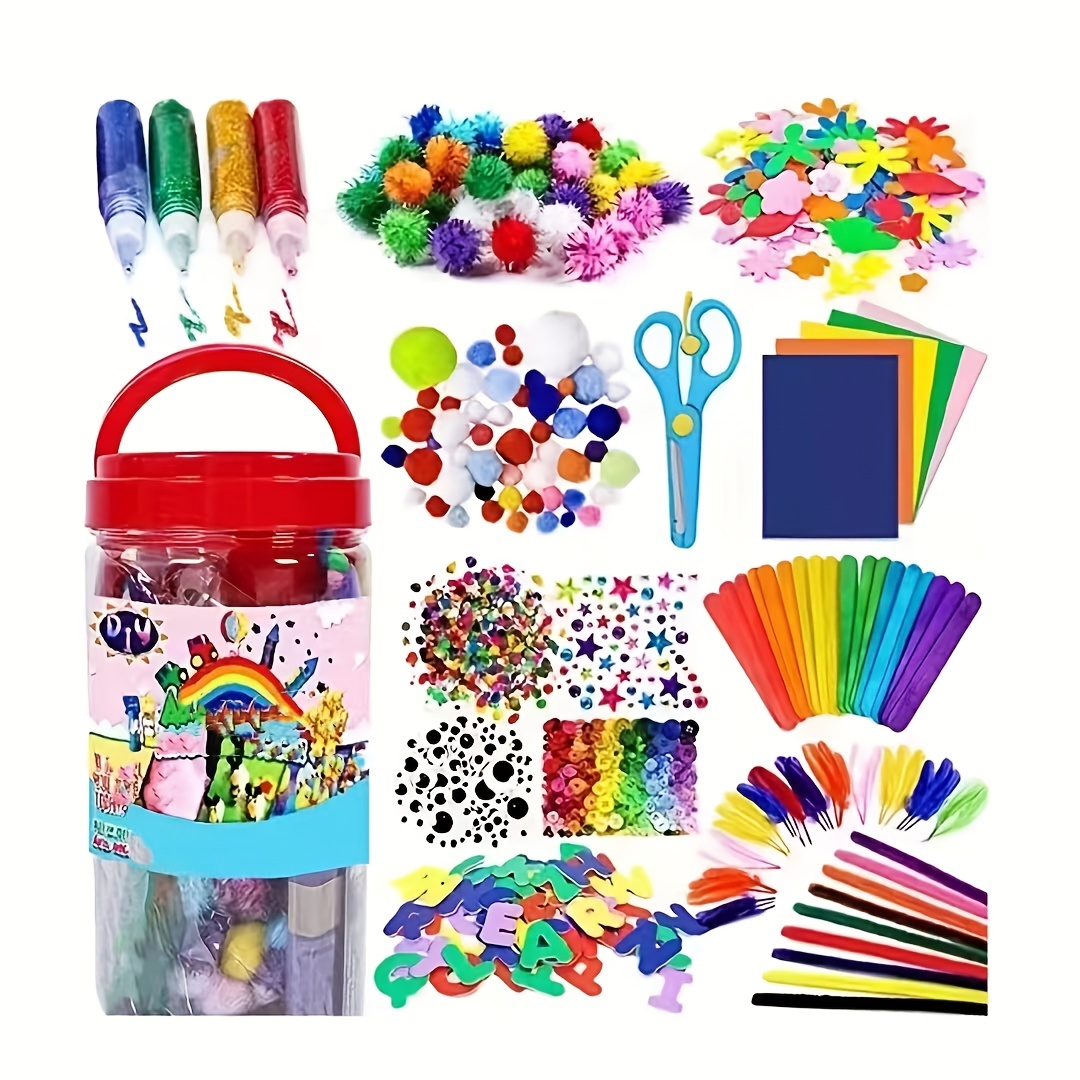 Arts and Crafts Supplies for Kids, 1500+ Piece DIY Craft Kit