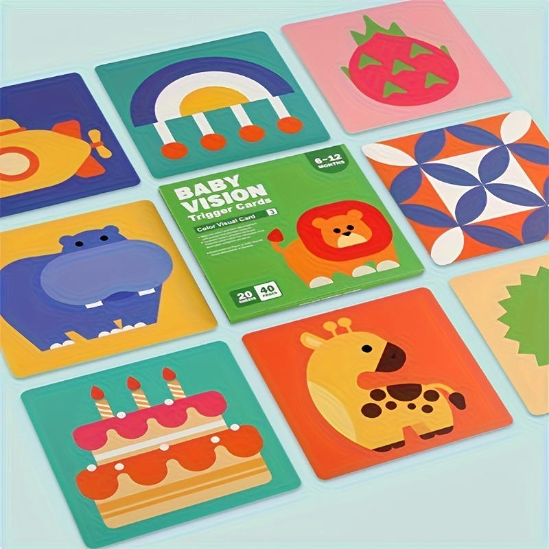 Set tarjetas de estimulación visual para bebés 0-36 meses