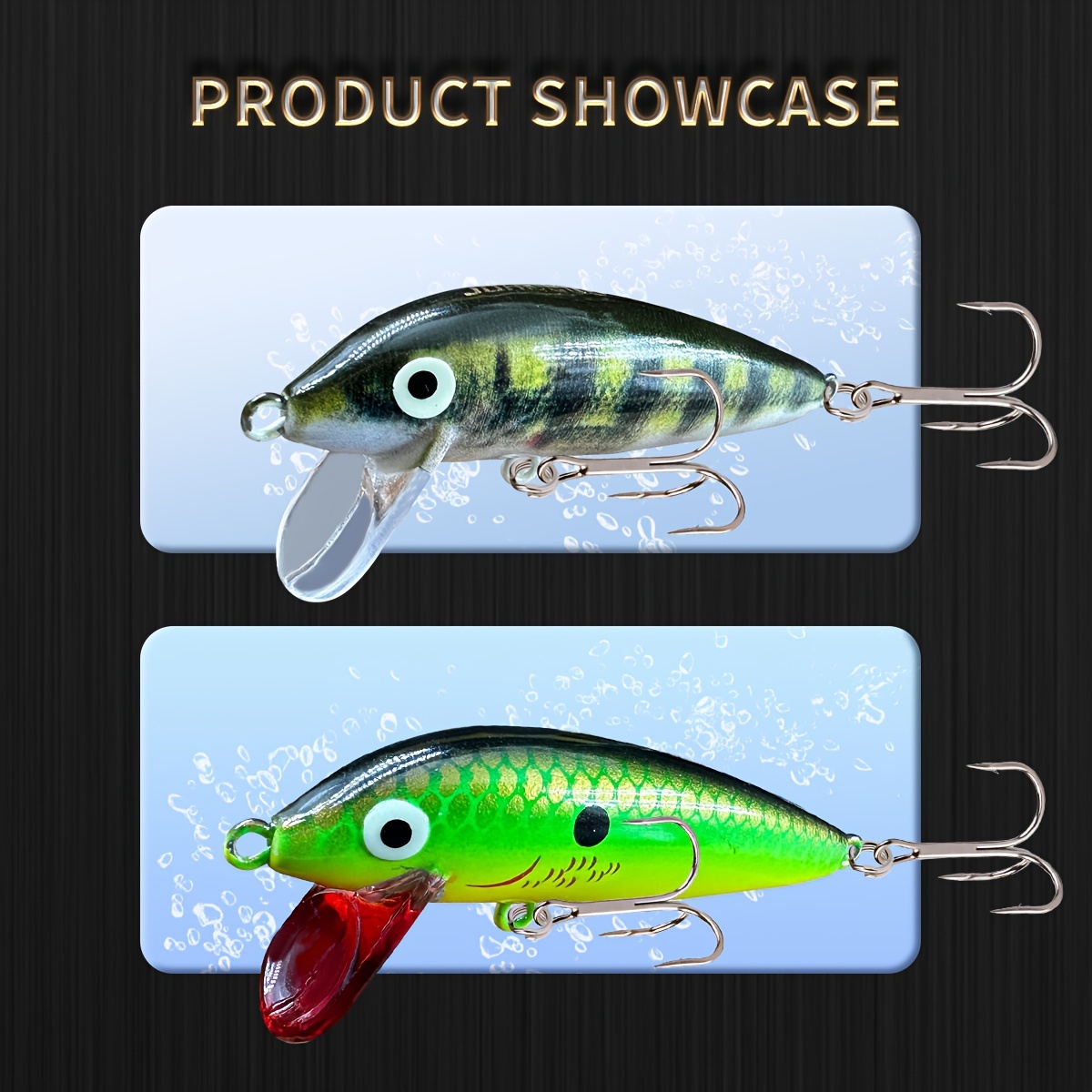 Showcase with Fishing Lures