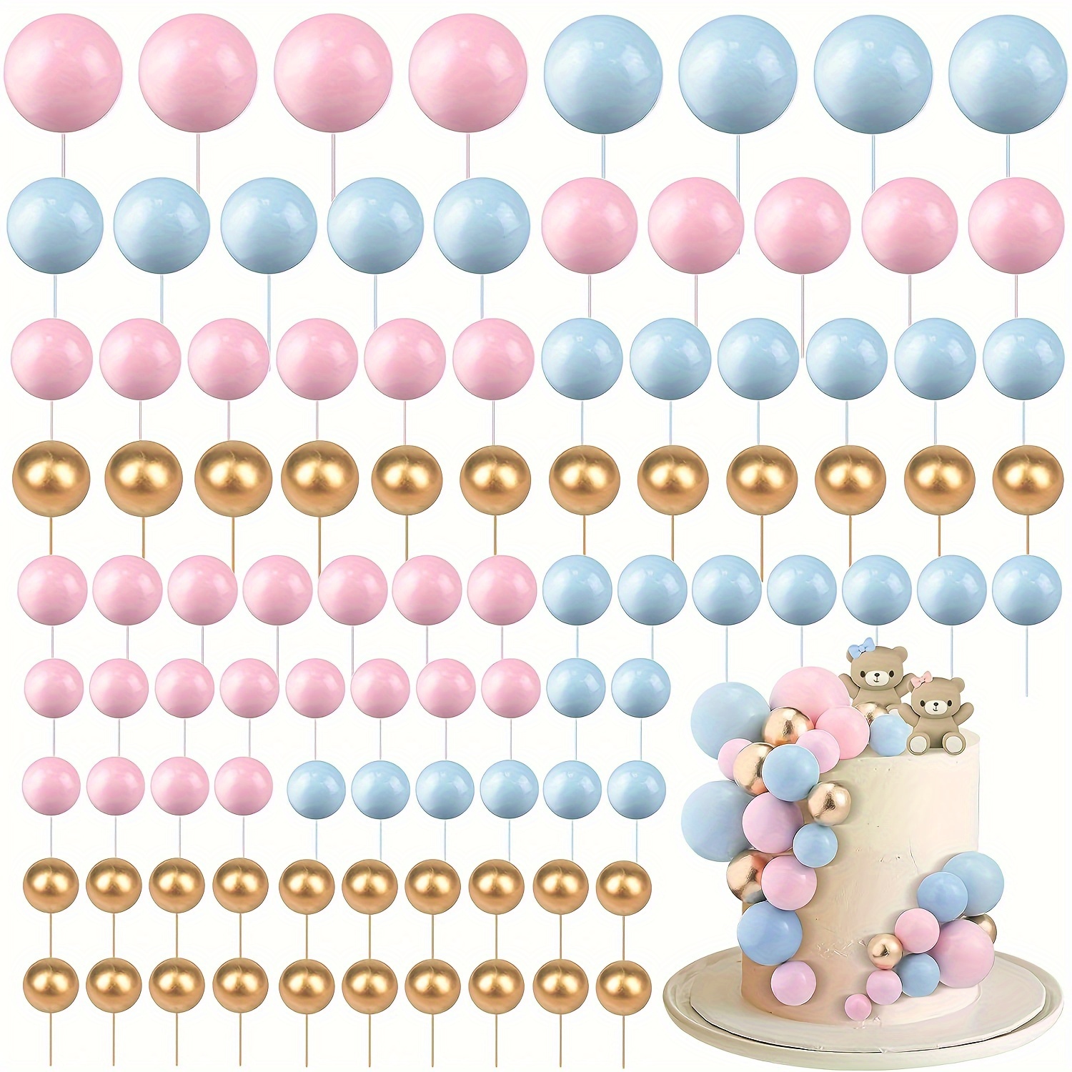 32 Pezzi Decorazioni Topper Per Torte A Palline Mini Palloncini Stecche  Topper Per Torte Palle Di Schiuma Picks Per Torte Decorazioni Per Torte  Topper Per Torte Per Matrimoni Feste Di Compleanno Rosa