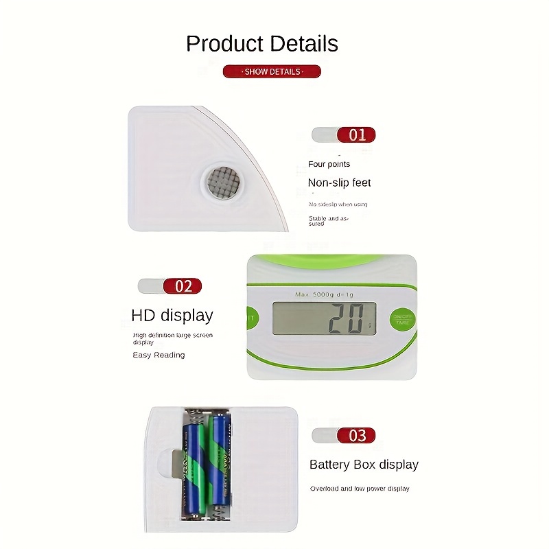 Small Multifunctional Kitchen High Precision Electronic Scale LCD