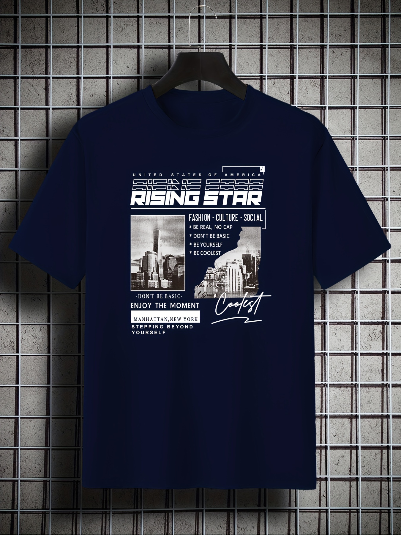 USA Star Graphic Tee - Royal Blue