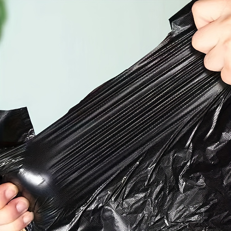 Thickened Black Plastic Vest Bag Portable Shopping Bag - Temu