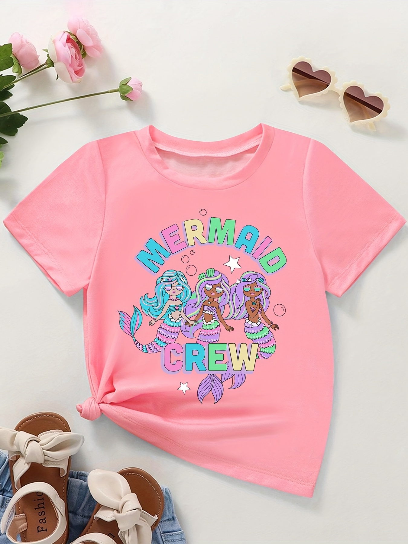 Camiseta Gráfico Sirena Hermanas Dibujos Animados Niñas - Temu Dominican  Republic