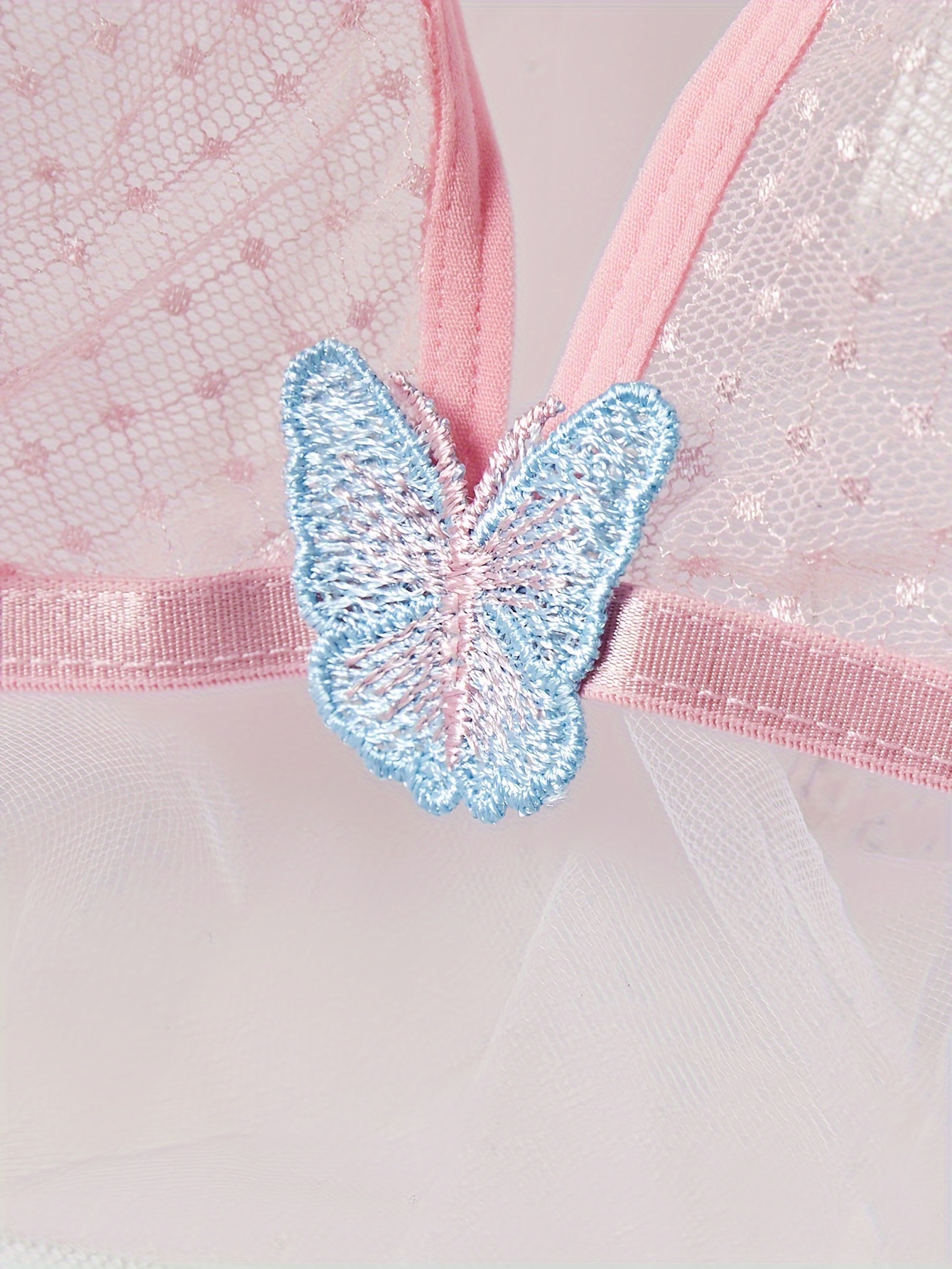 Three Piece Fairytale Pink and Blue Lingerie Set