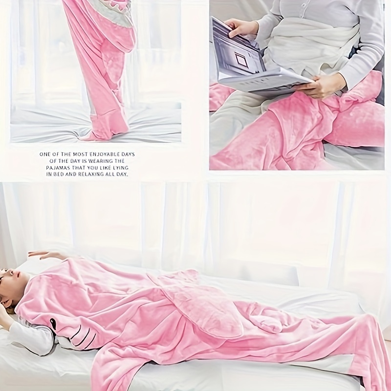 Shark Blanket Super Soft Cozy Flannel Wearable Blanket - Temu