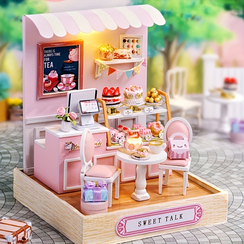 Kit DIY Maison Miniature Bonbons Et Thés Fleuris