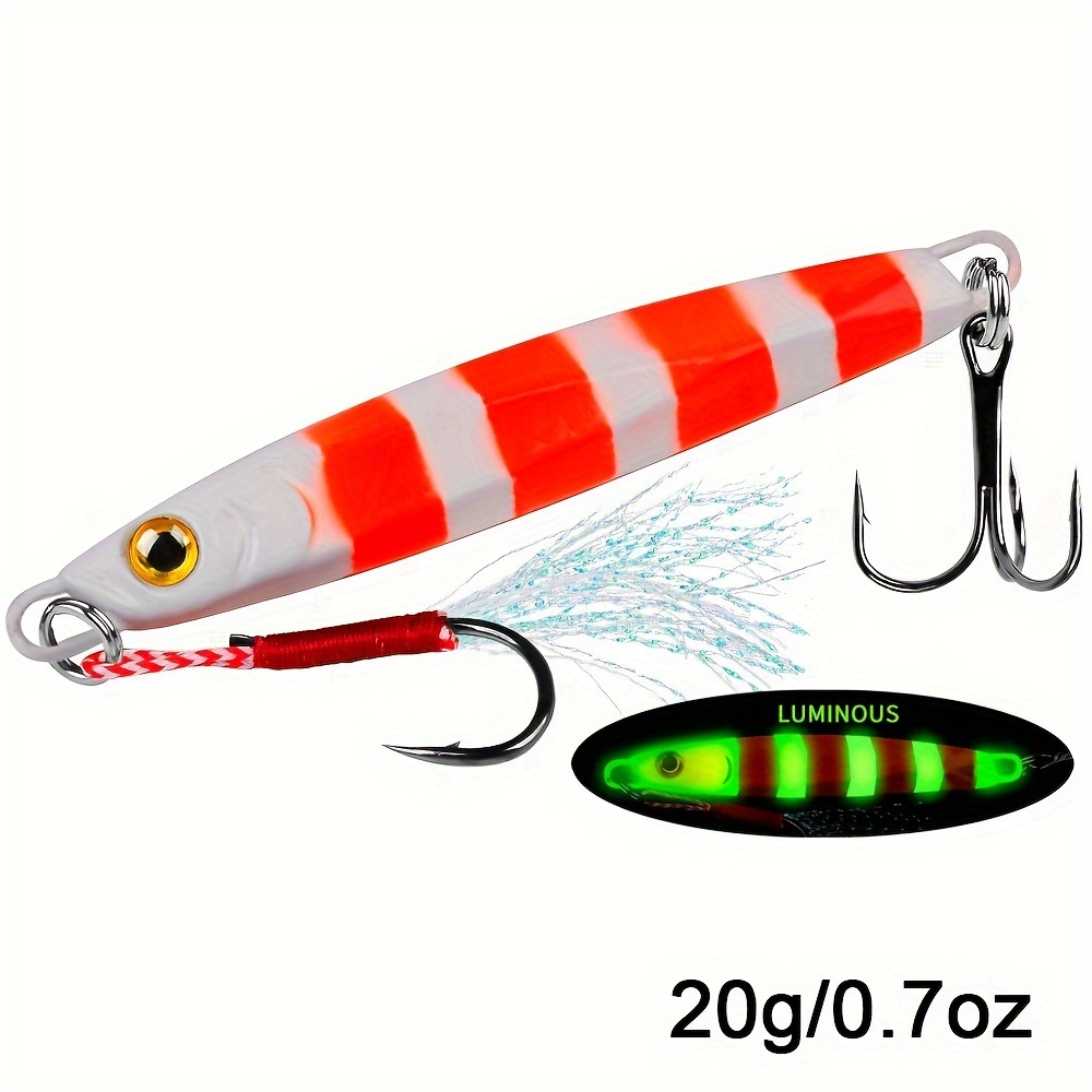 10 cm Sea Fishing 4 Colors Sizzling Lead Fish Metal Lure Bait With luminous  Lure