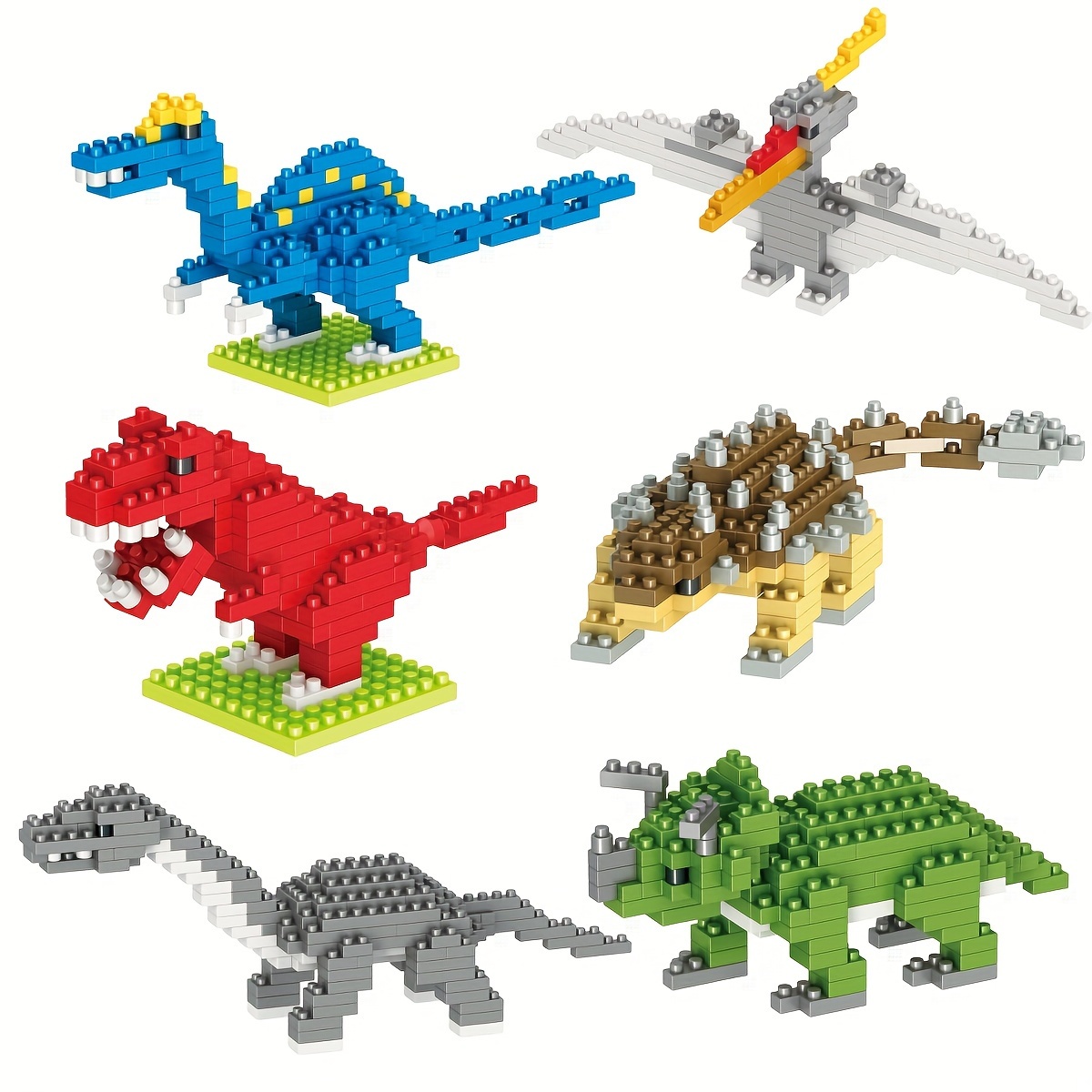 Grande taille assemblé blocs de construction jouet dinosaure monde