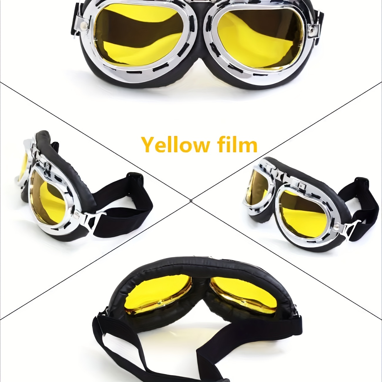 Gafas De Esquí Gafas De Motocross Retro Para Hombres Gafas De Motocicleta A  Prueba De Viento UV400 Gafas De Casco De Media Cara ATV Off Road Esquí  Ciclismo Gafas De Sol Q230831