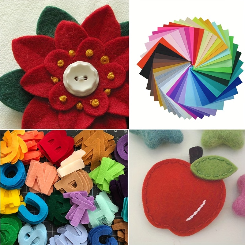 Colored Felt Fabric Sheets Patchwork Sewing Diy Craft - Temu