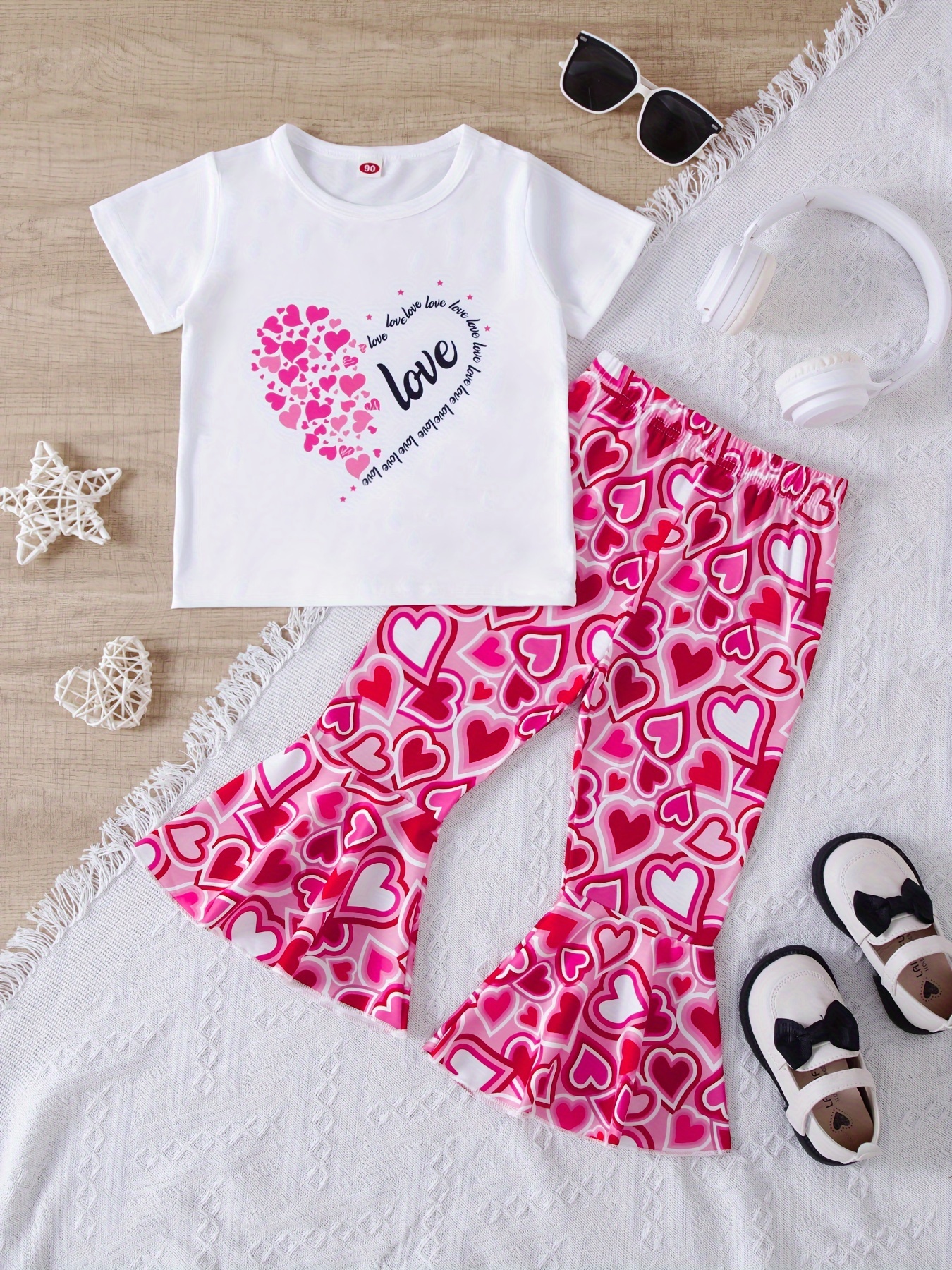  Cute Toddler Girls 2 Piece Outfits - Valentines Long