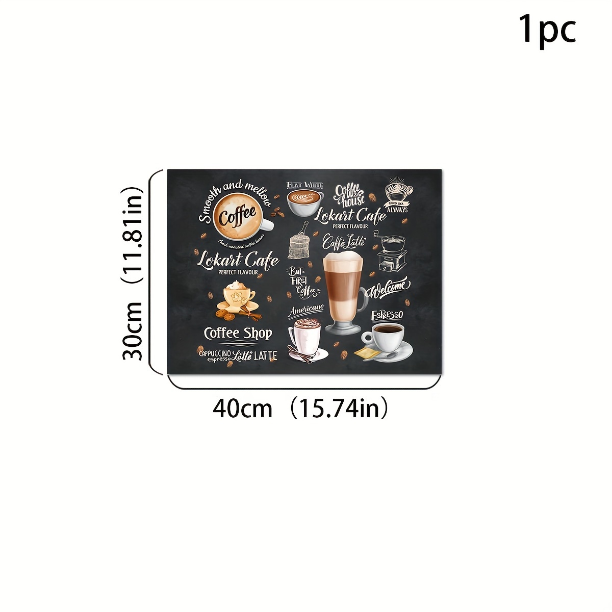 Retro Coffee Patterns Pads Rubber Absorbent Dishwashing Mats - Temu