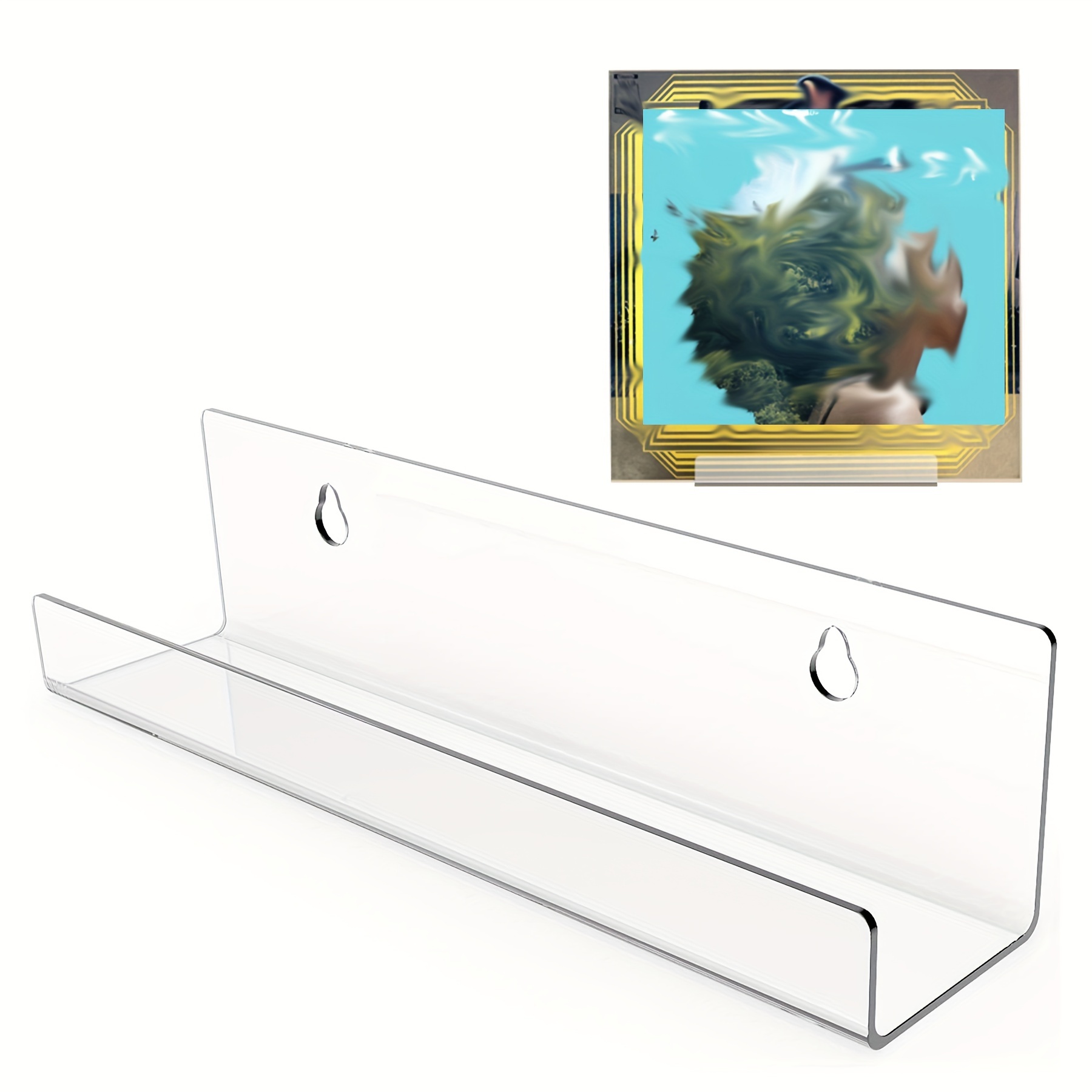 Acrylic Record Shelf 6PCS Invisible Clear Wall Mount Vinyl Holder
