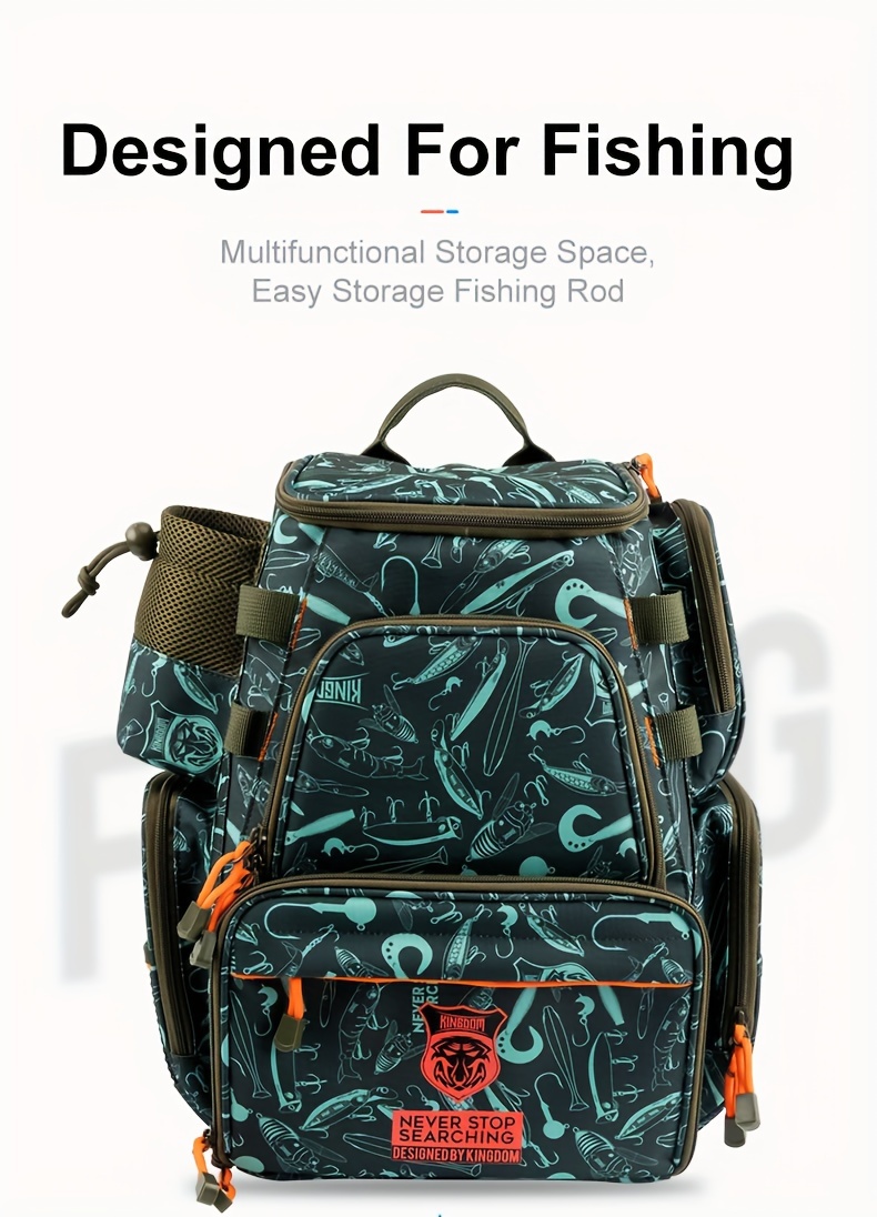 Kingdom Multifunctional Fishing Tackle Backpack Waterproof - Temu