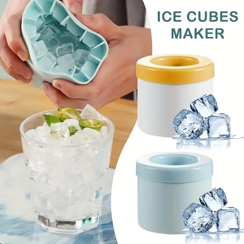 Cylinder Ice Tray, Silicone Ice Cube Mold, Silicone Ice Cube Cup, Ice Cup  Ice Storage Box, Mini Cup Ice Bucket Ice Box, 3d Ice Cubes Maker, Ice Maker Ice  Tray For Festival
