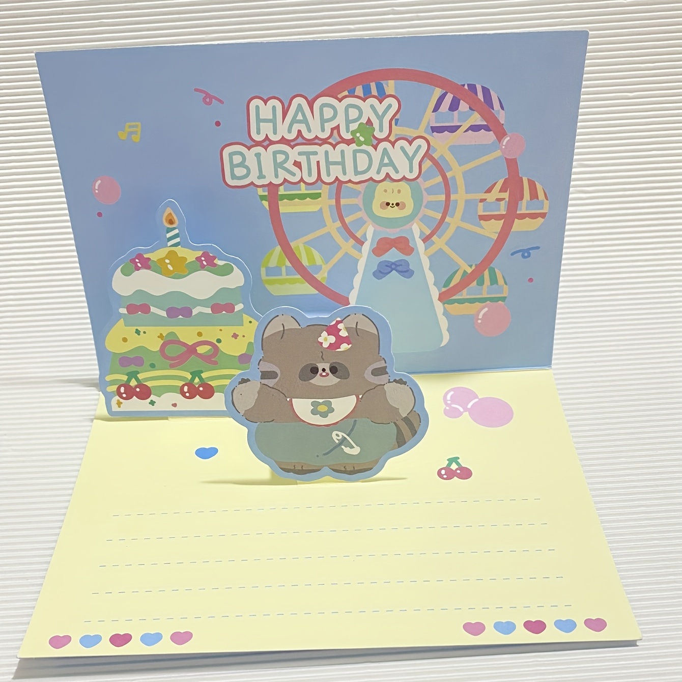 Ten Cartoon Greeting Cards Holiday Bouquet Cards Message - Temu
