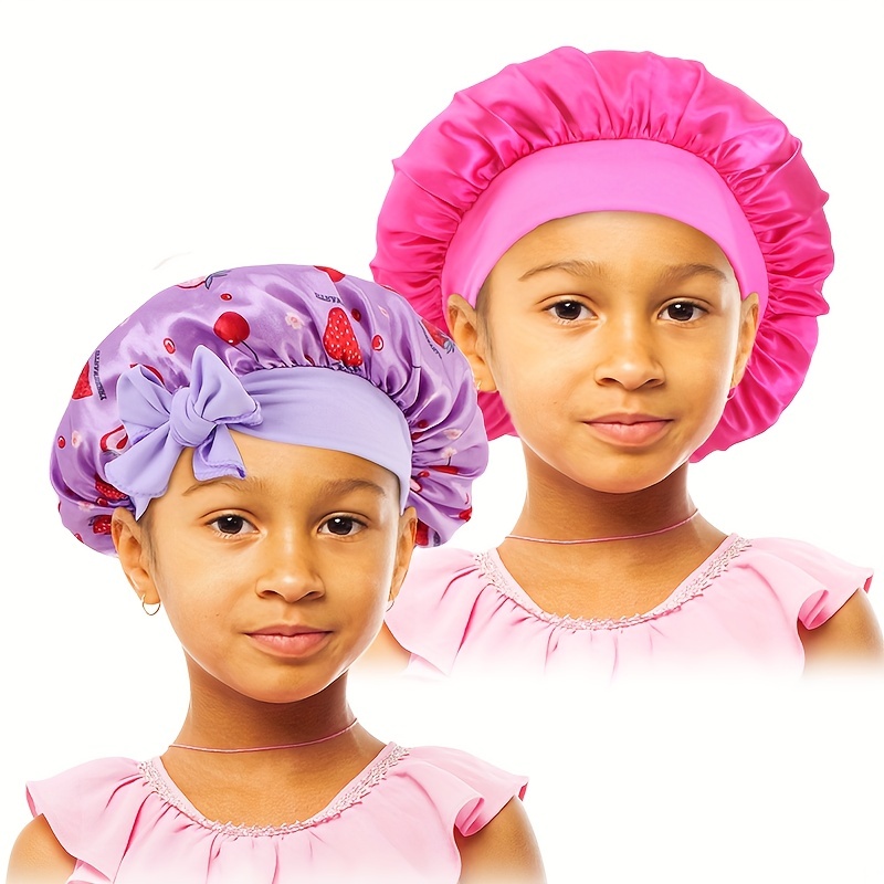 Bonnet De Bain En Satin Pour Bébé Pour Cheveux Bouclés, Bonnet En Satin  Soyeux Réglable Réversible À Double Couche Pour Enfant En Bas Âge, Livraison Gratuite Pour Les Nouveaux Utilisateurs