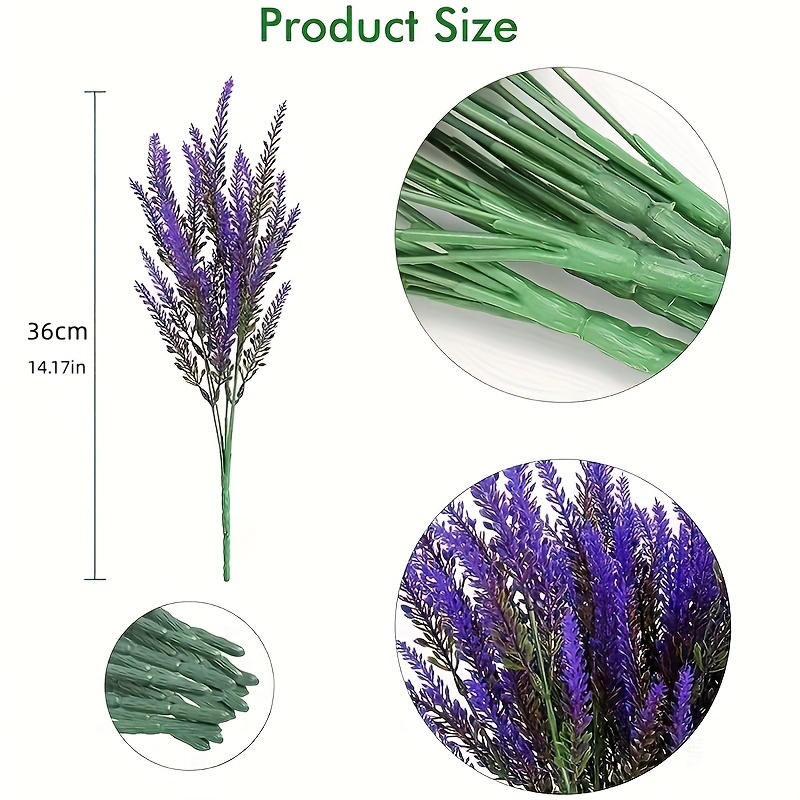 Artificial Lavender Flowers Plastic Plants Fake Simulation - Temu Australia