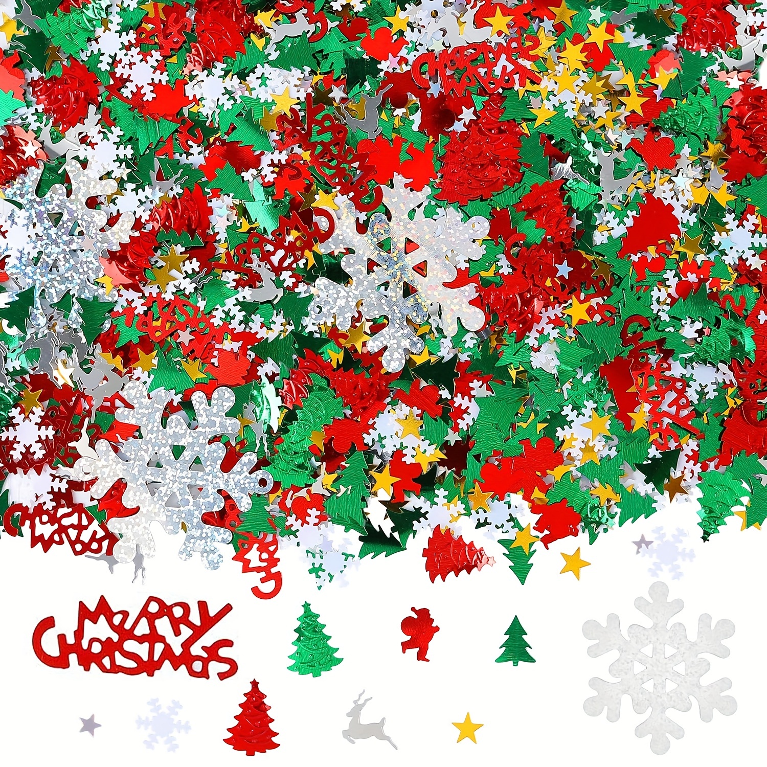 Carte de Noël entreprise Confettis chic