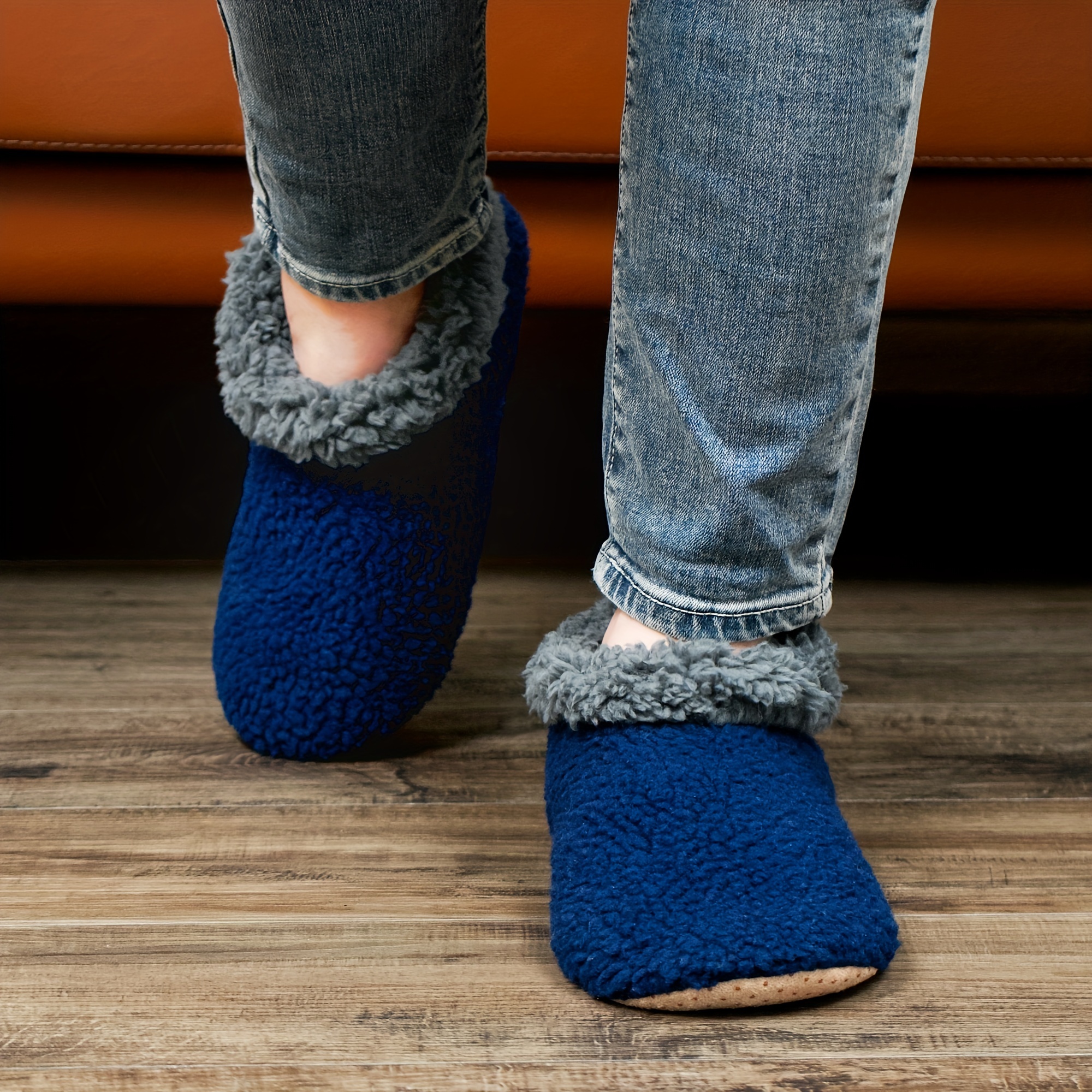 INFISPACE Men & Women Winter Warm Indoor Floor Slippers/Non Slip Slipper  Socks/Anti-Slip Warm Gripper Slippers Yoga & Sport Socks
