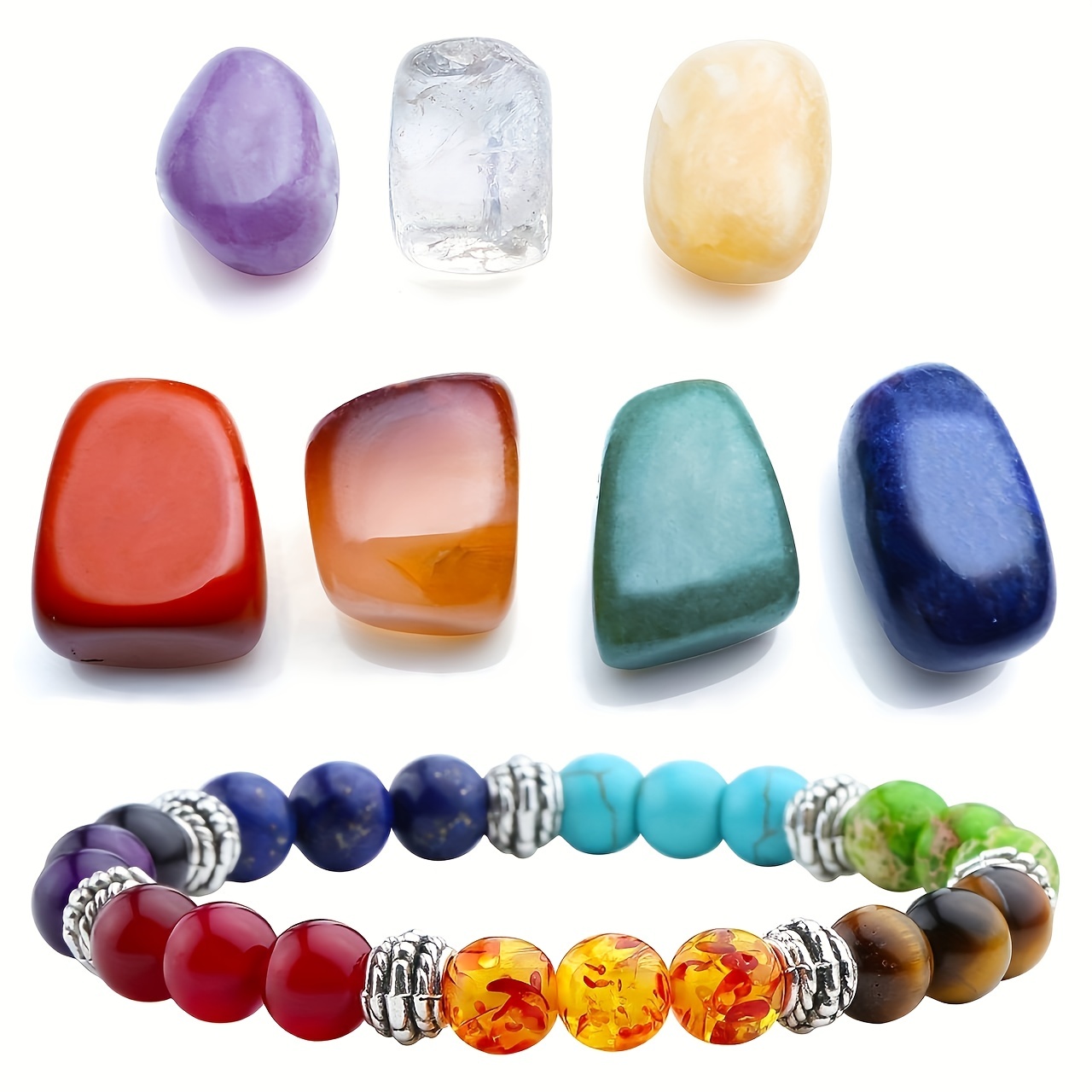 8pc 7 Chakra Reiki Crystal Yoga Balance Irregular Shape Natural Stone 7  Chakra Therapy Crystal Bracelet Novice Set Gift For Lover - Health &  Household - Temu United Arab Emirates