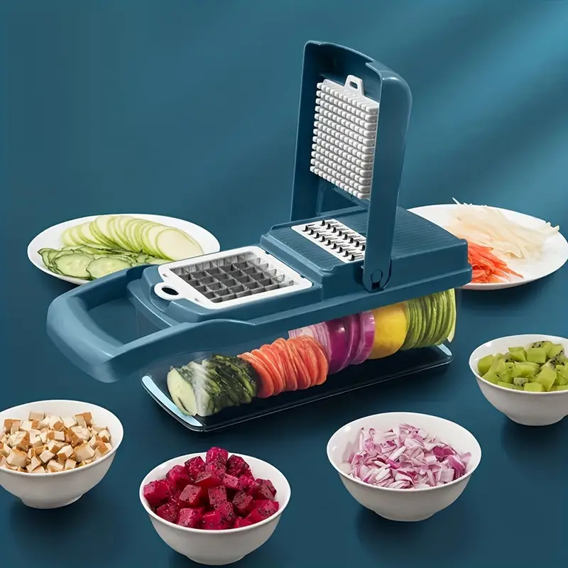 1 Set Vegetable Chopper Multifunctional Fruit Slicer With 8 9 Blades Manual  Food Grater Vegetable Slicer