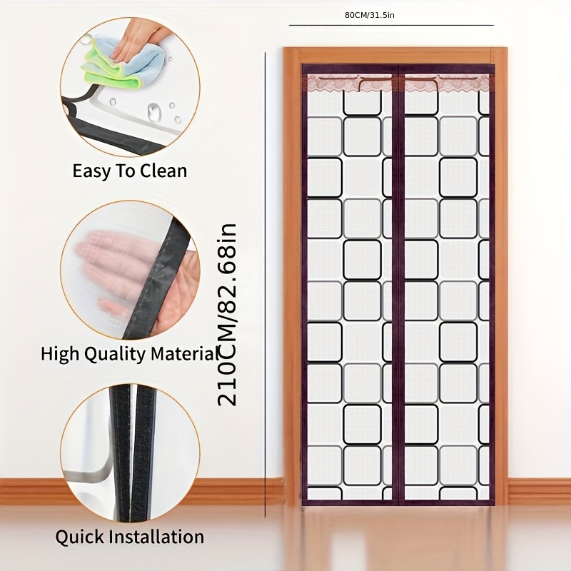 Thermal Insulated Household Magnetic Screen Curtains Doors Easy to