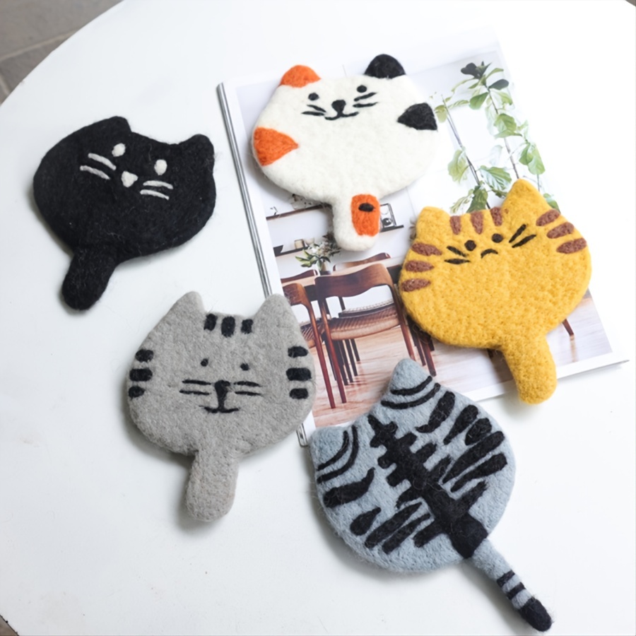 Cute And Absorbent Cat Coasters For Drinks Perfect For - Temu