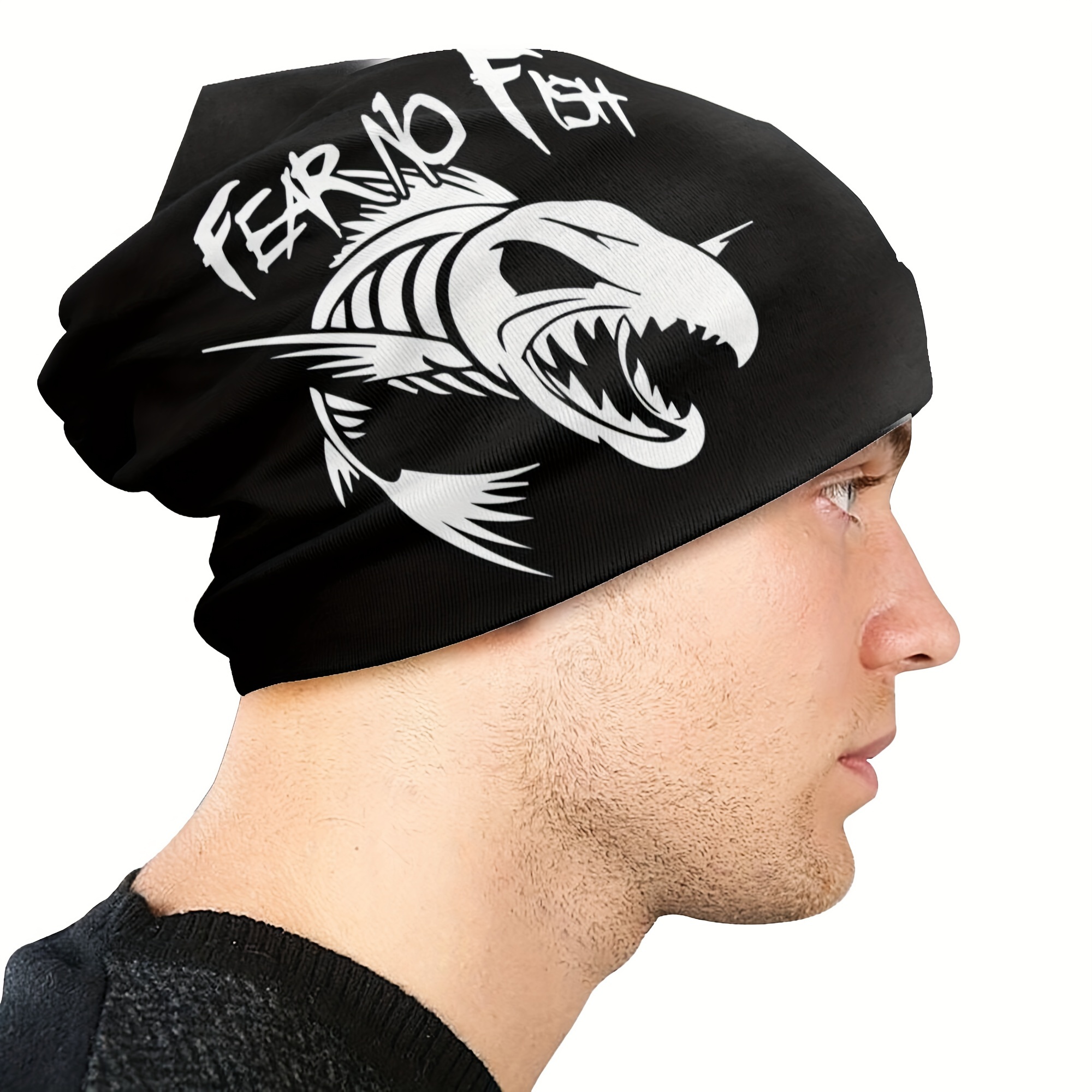 1pc Mens Fishing Fisherman Skullies Beanies Bonnet Hats With