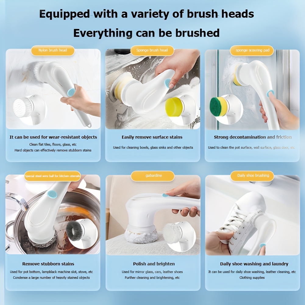 Electric Cleaning Brush Multifunctional Household Kitchen Brushes