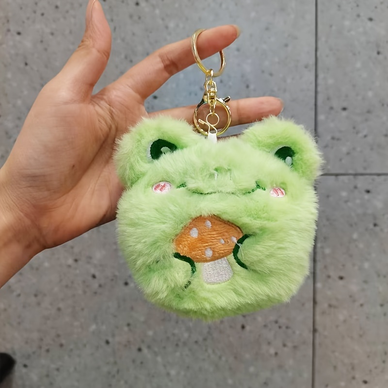 Cute Frog Plush Keychain & Coin Purse – Mini Storage Bag For Earphones, Cards, Coins, & More - View #8