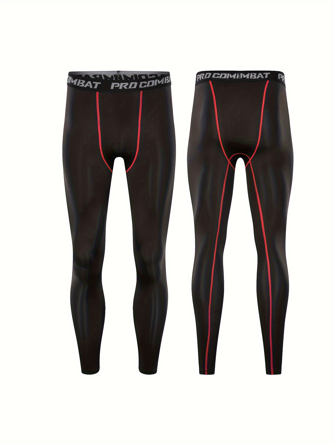 Men's Stylish Solid Compression Pants Active Breathable High - Temu