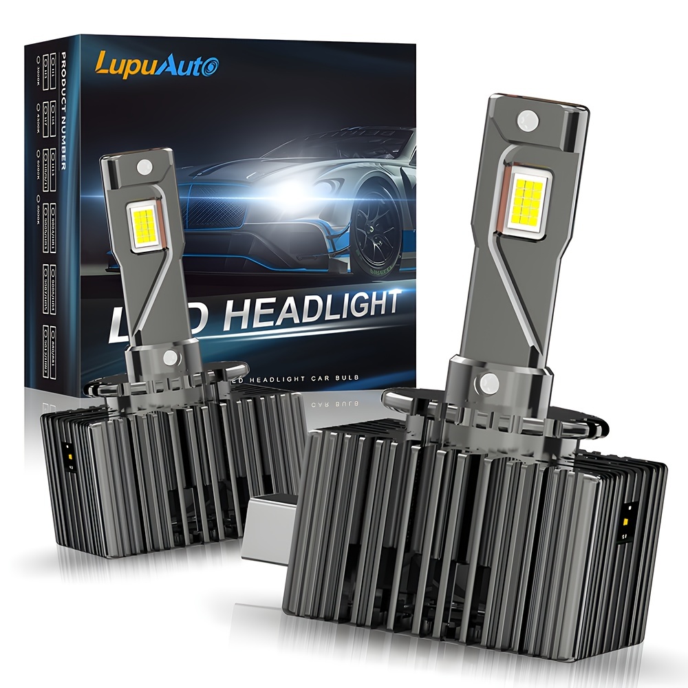 

2pcs Lupuauto D1s/d1r Led Headlights Bulb 60000 Lumens, 6500k 120w Xenon Hid Replacement Bulbs