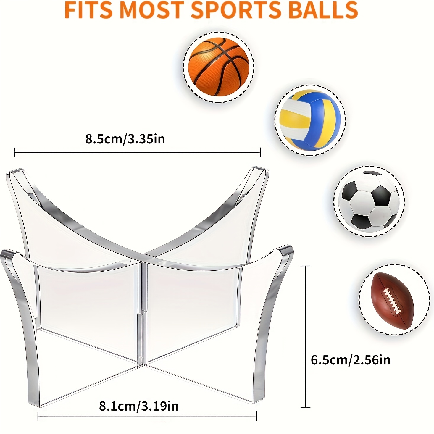 Soporte de acrílico transparente para pelota, Base de exhibición Porable  para baloncesto, accesorios para fútbol, Rugby y bolos, 1 unidad